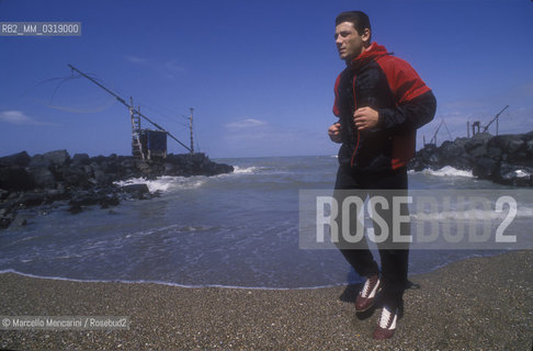 Fiumicino (Rome), 1990. Italian boxer Mauro Galvano, 1990 / Fiumicino (Roma), 1990. Il pugile Mauro Galvano, 1990 - ©Marcello Mencarini/Rosebud2