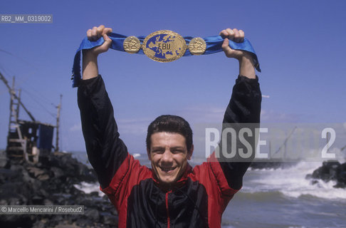 Italian boxer Mauro Galvano, 1990 / Il pugile Mauro Galvano, 1990 - ©Marcello Mencarini/Rosebud2