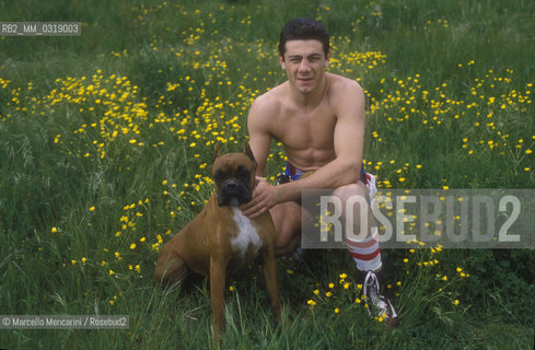 Italian boxer MAURO GALVANO, 1990 / MAURO GALVANO, pugile, 1990 ©Marcello Mencarini/Rosebud2