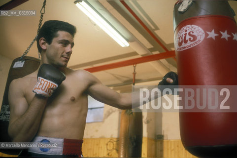 Italian boxer Mauro Galvano, 1990 / Il pugile Mauro Galvano, 1990 - ©Marcello Mencarini/Rosebud2