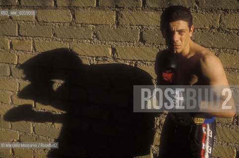 Italian boxer Mauro Galvano, 1990 / Il pugile Mauro Galvano, 1990 - ©Marcello Mencarini/Rosebud2