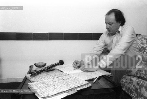 Italian conductor and clarinet player Giuseppe Garbarino (about 1985) / Il clarinettista e direttore dorchestra Giuseppe Garbarino (1985 circa) - ©Marcello Mencarini/Rosebud2