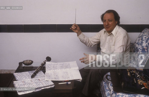 Italian conductor and clarinet player Giuseppe Garbarino (about 1985) / Il clarinettista e direttore dorchestra Giuseppe Garbarino (1985 circa) - ©Marcello Mencarini/Rosebud2