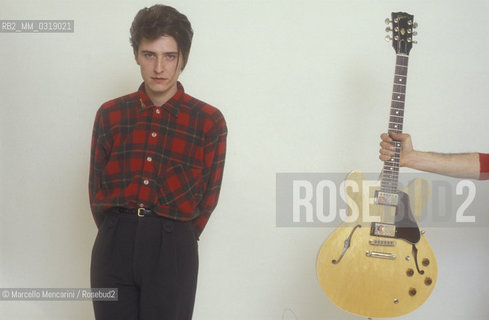 Sanremo Music Festival 1985. Italian New Wave pop singer-songwriter Garbo (real name Renato Abate) / Festival di Sanremo 1985. Il cantante Garbo (nome darte di Renato Abate - ©Marcello Mencarini/Rosebud2