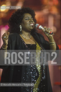 American singer Gloria Gaynor / Festival di Sanemo 1991. La cantante Gloria Gaynor - ©Marcello Mencarini/Rosebud2