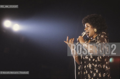 American singer Gloria Gaynor, about 1985 / La cantante Gloria Gaynor, 1985 circa - ©Marcello Mencarini/Rosebud2