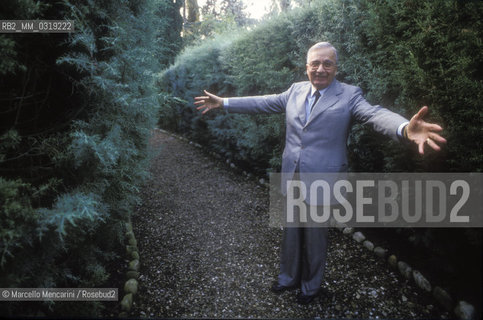 Arezzo, 1992. Licio Gelli in the garden of Villa Wanda / Arezzo, 1992. Licio Gelli nel giardino di Villa Wanda - ©Marcello Mencarini/Rosebud2