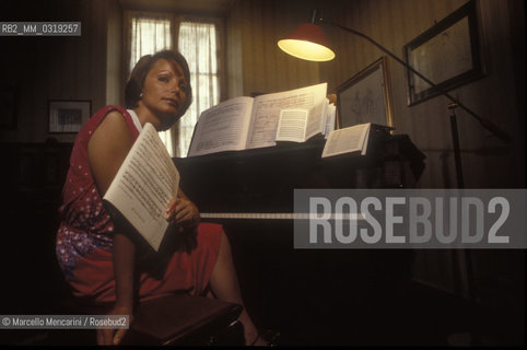 Rome, about 1985. Italian composer Ada Gentile / Roma, 1985 circa. La compositrice Ada Gentile - ©Marcello Mencarini/Rosebud2
