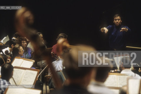 Rome, 1995. Russian conductor Valery Gergiev performing a rehearsal / Roma, 1995. Il direttore dorchestra Valerij Gergiev mentre dirige una prova - ©Marcello Mencarini/Rosebud2