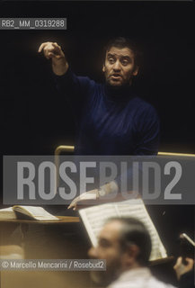 Rome, 1995. Russian conductor Valery Gergiev performing a rehearsal / Roma, 1995. Il direttore dorchestra Valerij Gergiev mentre dirige una prova - ©Marcello Mencarini/Rosebud2