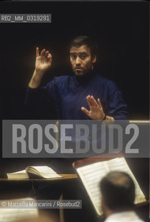 Rome, 1995. Russian conductor Valery Gergiev performing a rehearsal / Roma, 1995. Il direttore dorchestra Valerij Gergiev mentre dirige una prova - ©Marcello Mencarini/Rosebud2