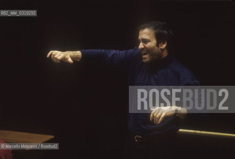 Rome, 1995. Russian conductor Valery Gergiev performing a rehearsal / Roma, 1995. Il direttore dorchestra Valerij Gergiev mentre dirige una prova - ©Marcello Mencarini/Rosebud2