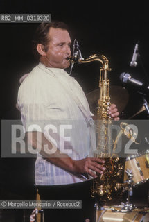 American jazz saxophonist Stan Getz (about 1985) / Il sassofonista jazz Stan Getz (1985 circa) - ©Marcello Mencarini/Rosebud2