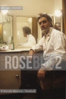 Milan, La Scala Theater, about 1980. Opera singer Nicolai Ghiaurov in his dressing room / Milano, Teatro alla Scala, 1980 circa. Il cantante lirico Nicolaj Ghiaurov nel suo camerino - ©Marcello Mencarini/Rosebud2