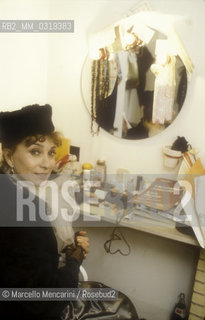 Rome, Ghione Theater, about 1985. Italian actress Ileana Ghione / Roma, Teatro Ghione, 1985 circa. Lattrice Ileana Ghione - ©Marcello Mencarini/Rosebud2