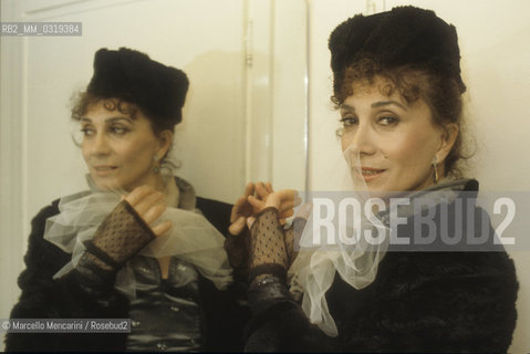 Rome, Ghione Theater, about 1985. Italian actress Ileana Ghione / Roma, Teatro Ghione, 1985 circa. Lattrice Ileana Ghione - ©Marcello Mencarini/Rosebud2
