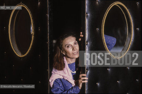 Rome, Ghione Theater, about 1985. Italian actress Ileana Ghione / Roma, Teatro Ghione, 1985 circa. Lattrice Ileana Ghione - ©Marcello Mencarini/Rosebud2