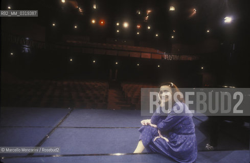 Rome, Ghione Theater, about 1985. Italian actress Ileana Ghione / Roma, Teatro Ghione, 1985 circa. Lattrice Ileana Ghione - ©Marcello Mencarini/Rosebud2