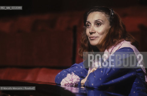 Rome, Ghione Theater, about 1985. Italian actress Ileana Ghione / Roma, Teatro Ghione, 1985 circa. Lattrice Ileana Ghione - ©Marcello Mencarini/Rosebud2