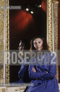 Rome, Ghione Theater, about 1985. Italian actress Ileana Ghione / Roma, Teatro Ghione, 1985 circa. Lattrice Ileana Ghione - ©Marcello Mencarini/Rosebud2