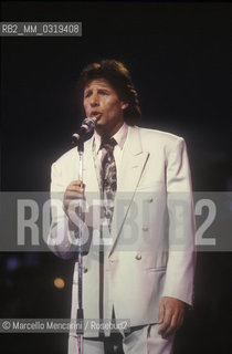 Sanremo Music Festival 1990. Italian pop singer Sandro Giacobbe / Festival di Sanremo 1990. Il cantante Sandro Giacobbe - ©Marcello Mencarini/Rosebud2