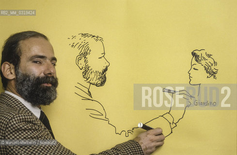 Lucca, 1986. Italian cartoonist Vittorio Giardino / Lucca, 1986, Il disegnatore di fumetti Vittorio Giardino - ©Marcello Mencarini/Rosebud2