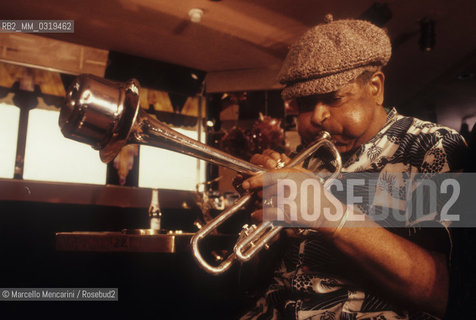 Rome, 1983. American jazz trumpeter Dizzie Gillespie / Roma, 1983. Il trombettista jazz Dizzie Gillespie - ©Marcello Mencarini/Rosebud2