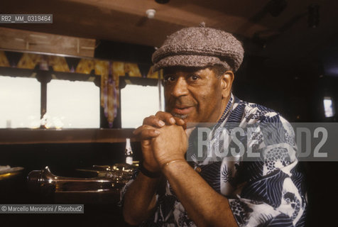 Rome, 1983. American jazz trumpeter Dizzie Gillespie / Roma, 1983. Il trombettista jazz Dizzie Gillespie - ©Marcello Mencarini/Rosebud2