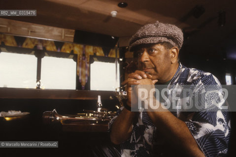 Rome, 1983. American jazz trumpeter Dizzie Gillespie / Roma, 1983. Il trombettista jazz Dizzie Gillespie - ©Marcello Mencarini/Rosebud2