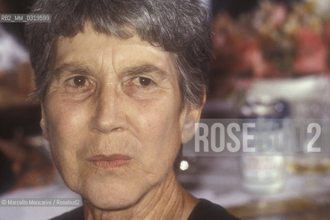Rome, 1988. Italian writer Natalia Ginzburg at Strega Literary Prize / Roma, 1988. La scrittrice Natalia Ginzburg al Premio Strega - ©Marcello Mencarini/Rosebud2