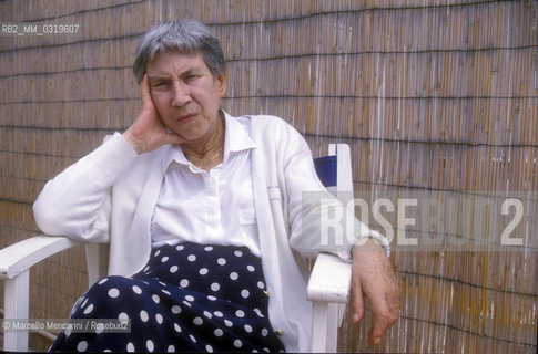 Viareggio, 1989. Italian writer Natalia Ginzburg / Viareggio, 1989. La acrittrice Natalia Ginzburg - ©Marcello Mencarini/Rosebud2