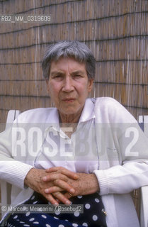Viareggio, 1989. Italian writer Natalia Ginzburg / Viareggio, 1989. La acrittrice Natalia Ginzburg - ©Marcello Mencarini/Rosebud2