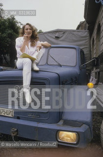 Actress Eleonora Giorgi on yhe set of the TV movie Lo Scialo, Zagreb 1987 / Lattrice Eleonora Giorgi sul set del film per la TV Lo Scialo, Zagabria 1987 - ©Marcello Mencarini/Rosebud2