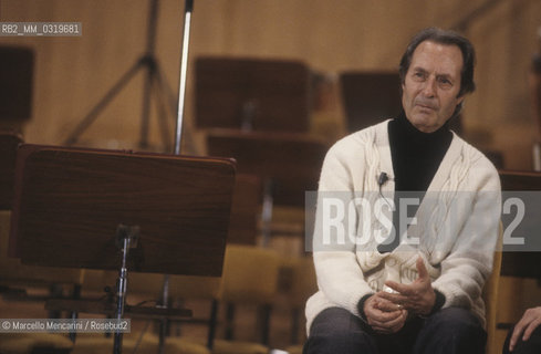 Rome 1984. Conductor Carlo Maria Giulini / Roma 1984. Il direttore dorchestra Carlo Maria Giulini - ©Marcello Mencarini/Rosebud2