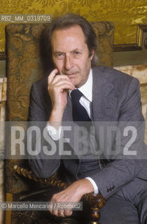 Rome, Hotel Plaza, about1985. Italian conductor carlo Maria Giulini / Roma, Hotel Plaza, 1985 circa. Il direttore dorchestra Carlo Maria Giulini - ©Marcello Mencarini/Rosebud2