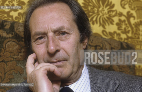 Rome, Hotel Plaza, about1985. Italian conductor carlo Maria Giulini / Roma, Hotel Plaza, 1985 circa. Il direttore dorchestra Carlo Maria Giulini - ©Marcello Mencarini/Rosebud2