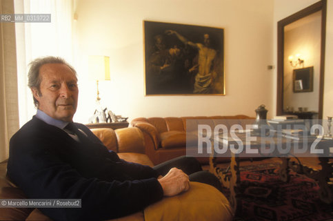 Milan, 1999. Italian conductor Carlo Maria Giulini in his house / Milano, 1999. Il direttore dorchestra Carlo Maria Giulini nella sua casa - ©Marcello Mencarini/Rosebud2