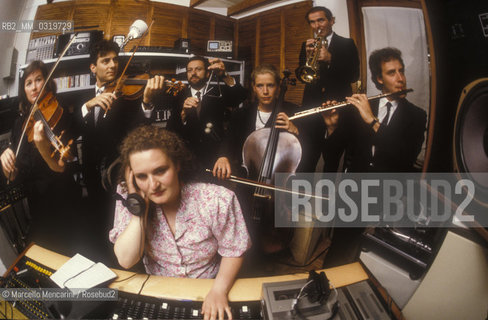 Staff of private radio station Montebeni, about 1988 / Staff della radio privata Montebeni, 1988 circa - ©Marcello Mencarini/Rosebud2