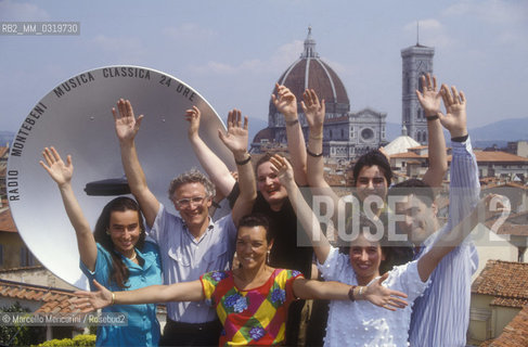 Staff of private radio station Montebeni, about 1988 / Staff della radio privata Montebeni, 1988 circa - ©Marcello Mencarini/Rosebud2