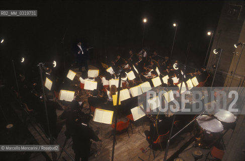 Concert hall in the Italian private radio station Montebeni, about 1988 / Sala concerti della radio privata Montebeni,1988 circa - ©Marcello Mencarini/Rosebud2