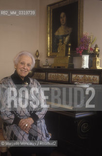 Rome, 1991. Italian composer Barbara Giuranna in her House / Roma, 1991. La compositrice Barbara Giuranna nella sua casa - ©Marcello Mencarini/Rosebud2