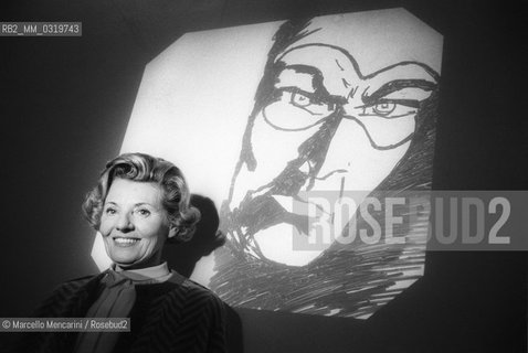 Italian cartoonist Angela Giussani, author with her sister Luciana of the character Diabolik (about 1983) / La fumettista Angela Giussani, autrice con la sorella Luciana di Diabolik (1983 circa) - ©Marcello Mencarini/Rosebud2