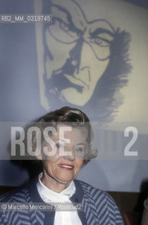 Italian cartoonist Angela Giussani, author with her sister Luciana of the character Diabolik (about 1983) / La fumettista Angela Giussani, autrice con la sorella Luciana di Diabolik (1983 circa) - ©Marcello Mencarini/Rosebud2