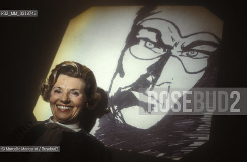 Italian cartoonist Angela Giussani, author with her sister Luciana of the character Diabolik (about 1983) / La fumettista Angela Giussani, autrice con la sorella Luciana di Diabolik (1983 circa) - ©Marcello Mencarini/Rosebud2