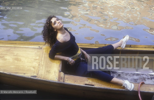 Venice Lido, Venice Film Festival 1986. Italian actress Valeria Golino, starring in Storia damore, directed by Citto Maselli / Lido di Venezia, Mosra del Cinema di Venezia 1986. Lattrice Valeria Golino, protagonista del film Storia damore diretto da Citto Maselli - ©Marcello Mencarini/Rosebud2