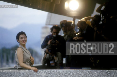 Cannes Film Festival 1993. Chinese actress Gong Li, starring in the movie Farewell My Concubine (Bawang bieji), winner of the Palm dOr for best film / Festival del Cinema di Cannes 1993. Lattrice Gong Li, interprete del film Addio mia concubina (Bawang bieji), vincitore della Palma doro per il miglior film - ©Marcello Mencarini/Rosebud2