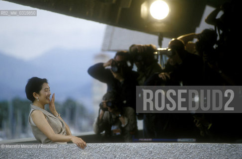 Cannes Film Festival 1993. Chinese actress Gong Li, starring in the movie Farewell My Concubine (Bawang bieji), winner of the Palm dOr for best film / Festival del Cinema di Cannes 1993. Lattrice Gong Li, interprete del film Addio mia concubina (Bawang bieji), vincitore della Palma doro per il miglior film - ©Marcello Mencarini/Rosebud2