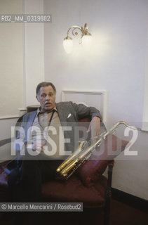 Rome, Alexandra Hotel, about 1985. American jazz saxophonist Dexter Gordon / Roma, Hotel Alexanfdra, 1985 circa. Il sassofonista jazz Dexter Gordon - ©Marcello Mencarini/Rosebud2