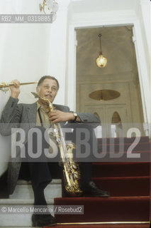 Rome, Alexandra Hotel, about 1985. American jazz saxophonist Dexter Gordon / Roma, Hotel Alexanfdra, 1985 circa. Il sassofonista jazz Dexter Gordon - ©Marcello Mencarini/Rosebud2