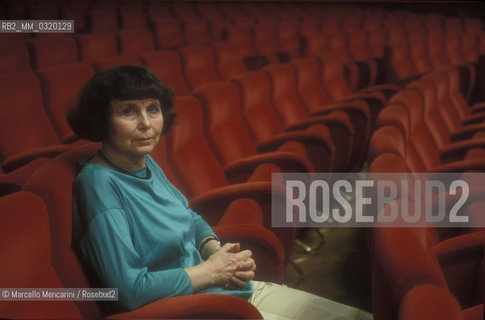 Auditorium RAI in Turin, Settembre Musica 1991. Russian composer Sofia Gubaidulina / Auditorium RAI di Torino, Settembre Musica 1991. La compositrice russa Sofia Gubaidulina - ©Marcello Mencarini/Rosebud2